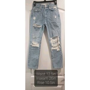 Lovers Friends Womens Jeans Size 23 Logan Barkley High Rise Distressed MSRP $188